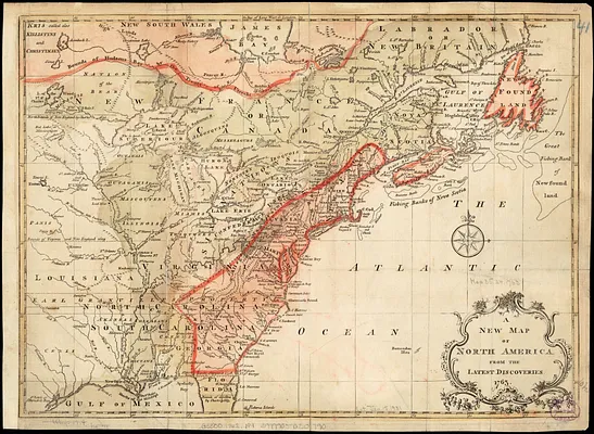 A new map of North America from the latest discoveries
