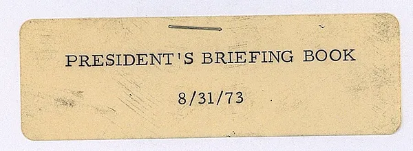 President's Briefing Book 8/31/73 [1 of 2]