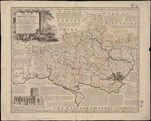 An accurate map of Dorset Shire divided into hundreds