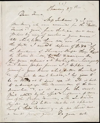 Letter from Maria Weston Chapman, [Boston, Mass.], to David Lee Child, Thursday, [Sept.] 27th, [1843]