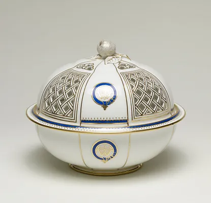Sponge Dish with the Monogram of William T. Walters