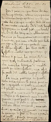 Ilario Margarita autographed letter signed to Bartolomeo Vanzetti, Havana, 28 December 1924