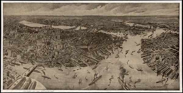 [Bird's-eye view of Boston]