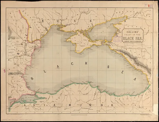 Collins' chart of the Black Sea showing ports & harbours