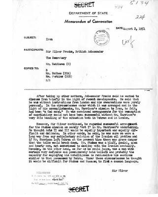 Memorandum of Conversation with Secretary of State Dean Acheson, Ambassador of Great Britain Sir Oliver Franks, and H. Freeman Matthews