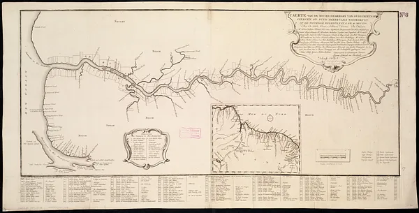 Caerte van de Rivier Demerary van ouds Immenary, geleger op Suyd Americaes Noordkust, op de Noorder Breedte van 6 Gr. 40