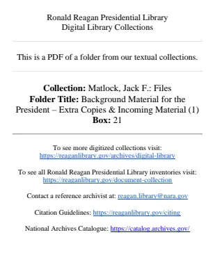 Background Material for the President – Extra Copies and Incoming Material (1)
