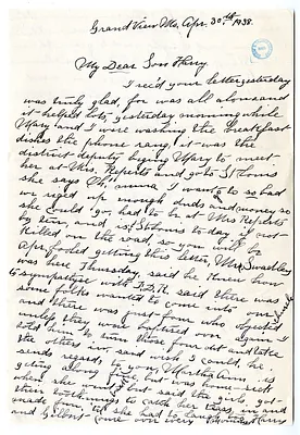 Letter from Martha Ellen Truman to Harry S. Truman