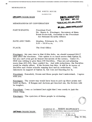 February 16, 1976 - Ford, Kissinger