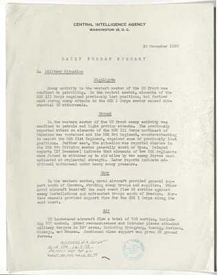 Memorandum, Daily Korean Summary
