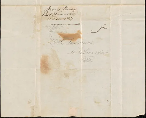Ivory Hovey to George Coffin, 10 December 1847