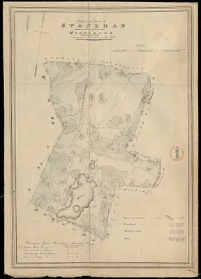 Plan of Stoneham made by John G. Hales, dated September 1830