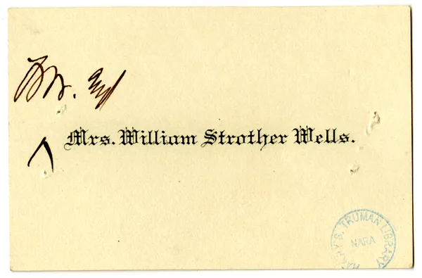 Wedding Gift Card from Maud Louise and William Strother Wells