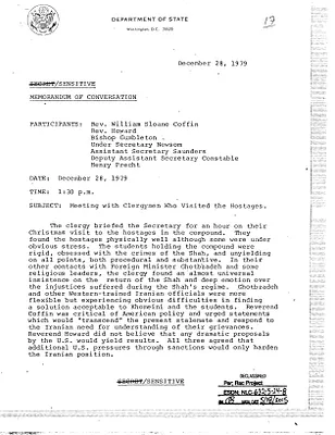Memorandum of Conversation
