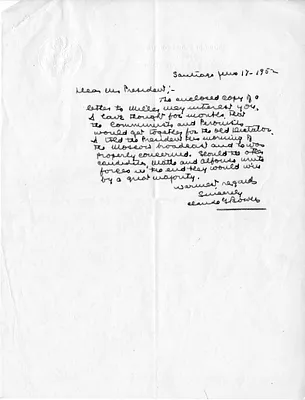 Letter from Ambassador Claude Bowers to President Harry S. Truman, with Attachment