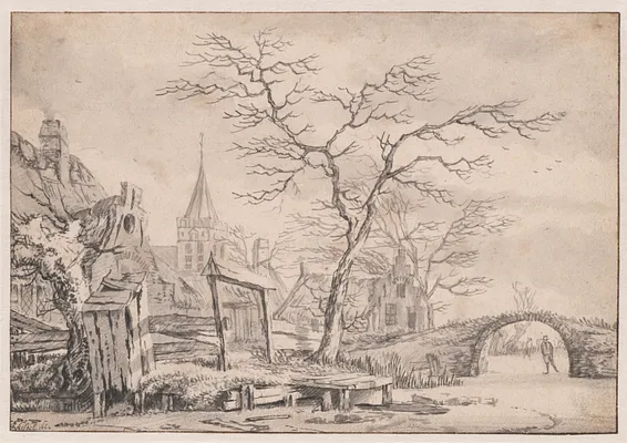 Winter Landscape with Skater