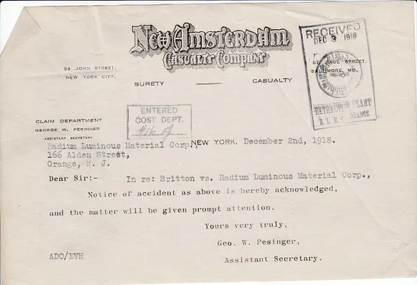 Letters Received, December 2, 1918