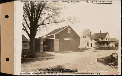 M. Morton Butterfield, Jr. and Ruth E. Smith, house and barn, Coldbrook, Oakham, Mass., Jun. 4, 1928