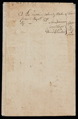 Valuation book, May 1791