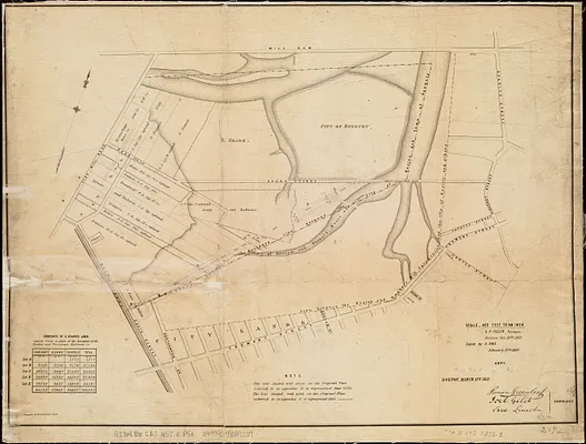 [Plan of boundary lines in Roxbury and the City of Boston]