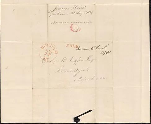 Isaac C. Irish to George Coffin, 28 August 1839