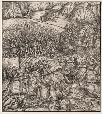 How the French King made war on the King of Feuereisen in his realm and how the King of Feuereisen died in the battle