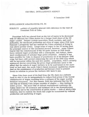 Central Intelligence Memorandum Number 94