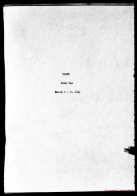 Volume 244, March 1 – March 3, 1940