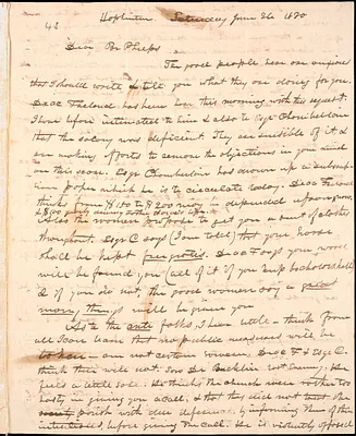 Letter from Samuel Lee, Hopekinton, to Amos Augustus Phelps, June 26 1830