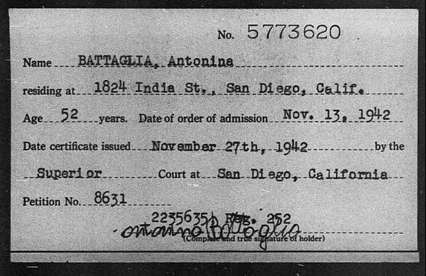 Battaglia, Antonina - 1942