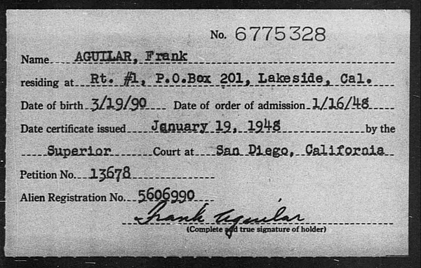 Aguilar, Frank - 1948