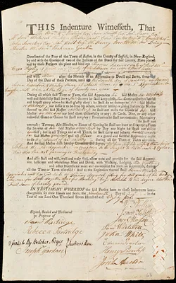Thomas Farmer indentured to apprentice with Ezra Ripley of Concord, 19 August 1785