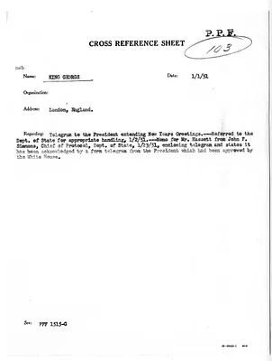 Cross Reference Memorandum