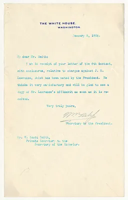 Letter from William Loeb, Jr. to E. A. Hitchcock