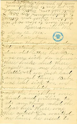 Letter from Mary Martha Truman to Nancy Bentley