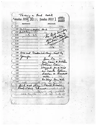 Lyndon Johnson's 1956 Desk Diary I, beginning 6/30/1956