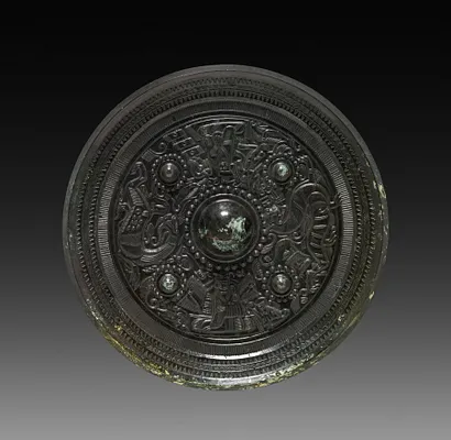 Mirror with Four Nipples, Immortals, Dragon and Tiger