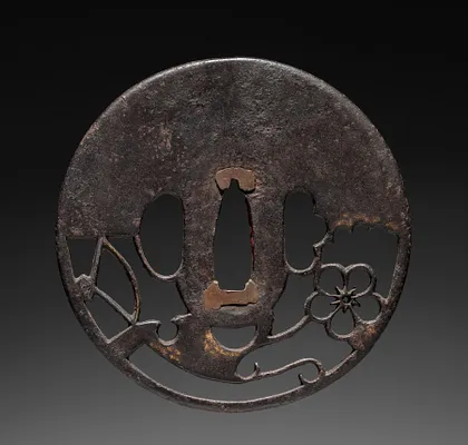 Sword Guard (Tsuba) with Plum