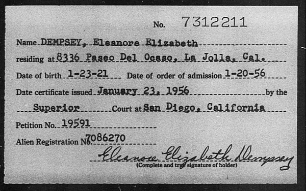 Dempsey, Eleanore Elizabeth - 1956