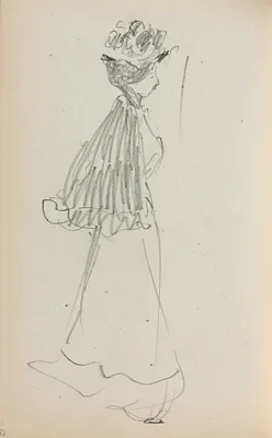 Italian Sketchbook: Standing Woman in profile (page 130)