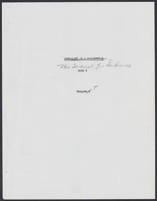 Herbert Brutus Ehrmann Papers, 1906-1970. Sacco-Vanzetti. Part I, Chapter 5: The Search for Evidence. Box 5, Folder 9, Harvard Law School Library, Historical & Special Collections