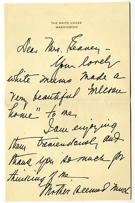 Letter from Bess W. Truman to Victoria Geaney
