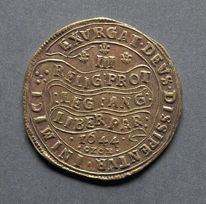 Triple Unite or Three Pound Piece: Declaration on Scroll (reverse)