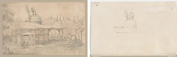 Pavilion Near a Mosque (recto) Sketch for Pavilion Near a Mosque (verso)