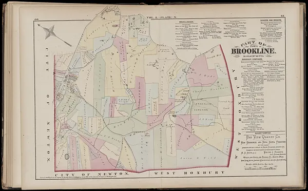 Atlas of the town of Brookline, Massachusetts