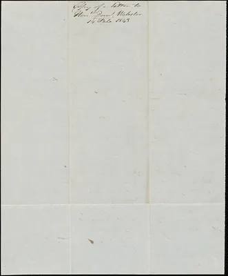 George Coffin to the Honorable Daniel Webster, 14 February 1843