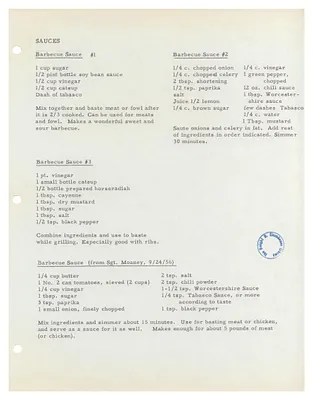 Four Recipes for Barbecue Sauce