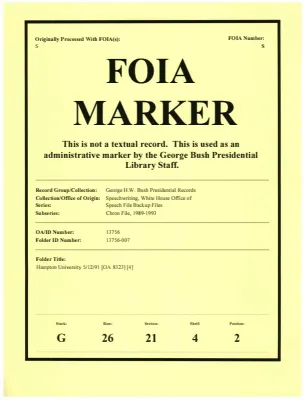 Hampton University 5/12/91 [OA 8323] [4]