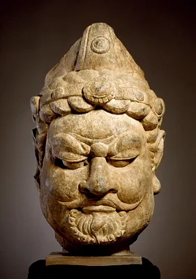 Head of a Buddhist Guardian King