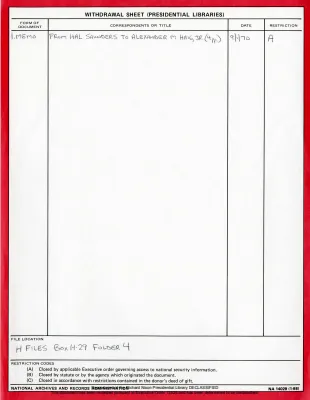 NSC Meeting - Middle East 9/1/70